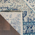 5' X 7' Ivory And Light Blue Floral Medallion Distressed Area Rug